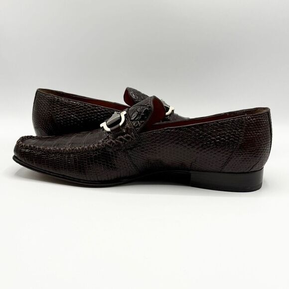 Romano Exotic Alligator Leather Brown Handmade in Mexico Dark Brown Loafers Styl main image 8